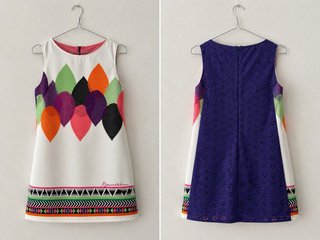 Vestido blanco con estampado floral