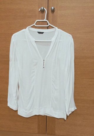 Blusa Massimo Dutti Blanca