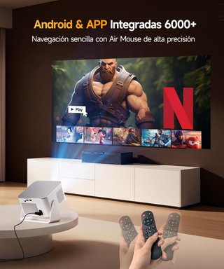 Mini Proyector 4K & 8K Soporte 1080P Nativo