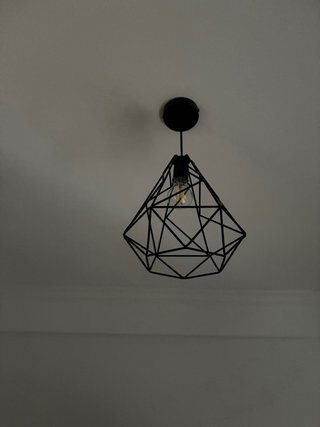 Lámpara de techo geométrica negra