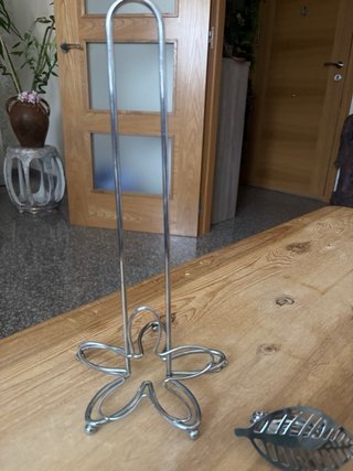 Set de cocina metal plateado Servilletero Portarol