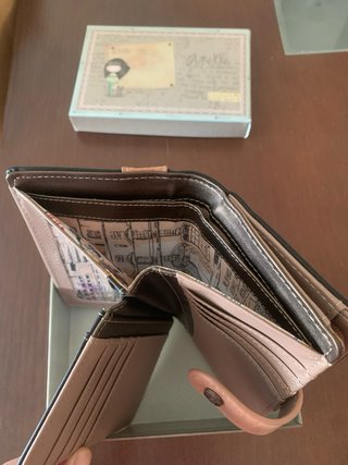 Monedero Anekke negro con dibujos