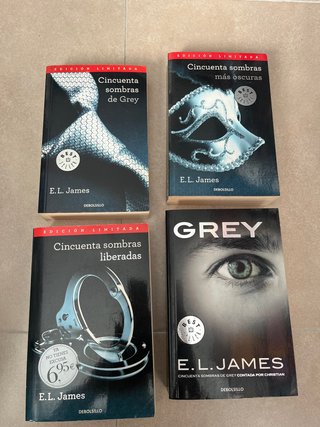 Cuatro libros cincuenta sombras de gray