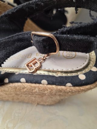 Zeppe Laura Biagiotti nere pois stile pin-up