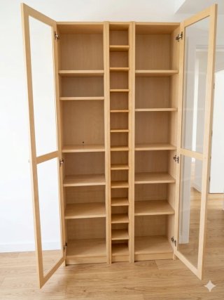 Mueble Billy Modular Ikea Madera y Cristal