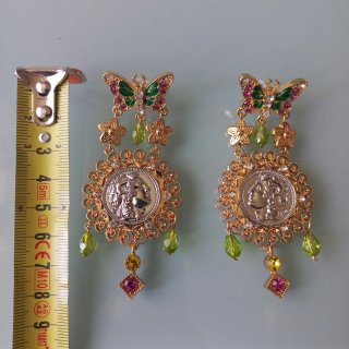 Pendientes Mariposa Chapados con Piedras