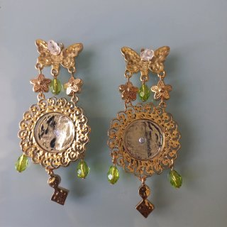 Pendientes Mariposa Chapados con Piedras