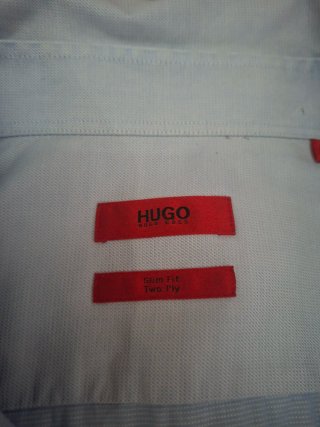 Camisa Hugo Boss Azul Slim Fit