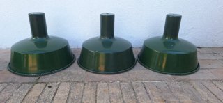 Set di tre tulipani per lampada da biliardo verde