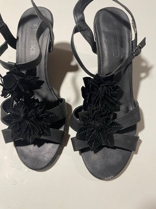 Sandalias Jarocis Tacón Flores Talla 40