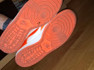 Zapatillas Nike Dunk Naranja y Blanca Talla 43