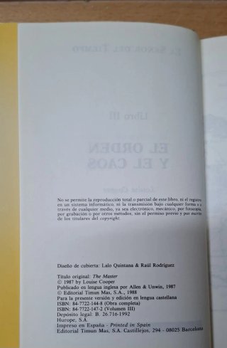 El señor del tiempo. Libros 2 y 3. Louise Cooper.
