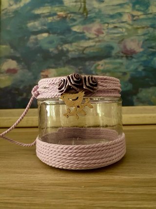 Lote 3 Portavelas Macramé