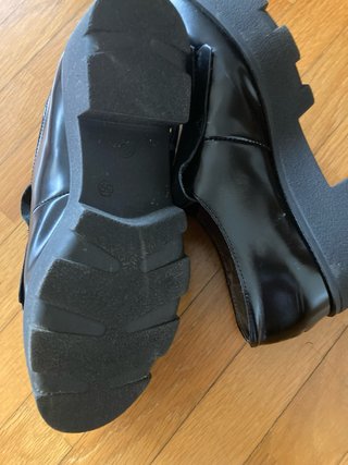 Mocasines de piel negros talla 39