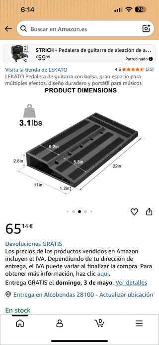 Pedalera chitarra LEKATO con borsa