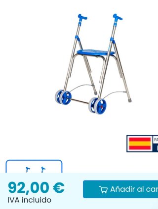 Andador con asiento y ruedas