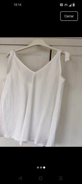 Blusa Lino Blanca Tirantes