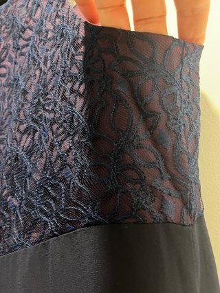 Vestido fiesta azul y rojo talla 44