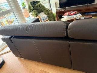 Sofá Chaise Longue Cama Marrón Piel