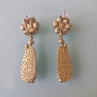 Pendientes Esmaltados Chapados Flor