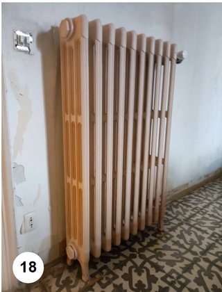 Radiador de hierro fundido beige