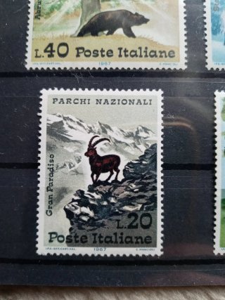 Lote 4 Sellos Italia 1967 Parques Nacionales