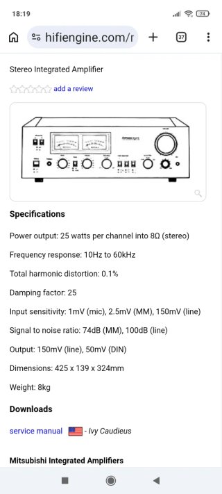 Amplificador Integrado Mitsubishi DA-U210