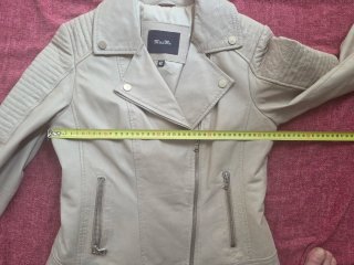Chaqueta Biker Crema