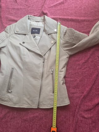 Chaqueta Biker Crema