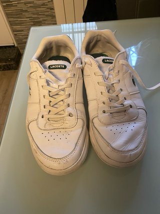 Zapatillas Lacoste de piel blancas talla 45