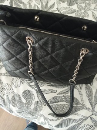 Bolso negro acolchado mujer