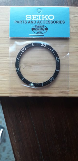 Biseles de Reloj Seiko Diver Negro/Plata