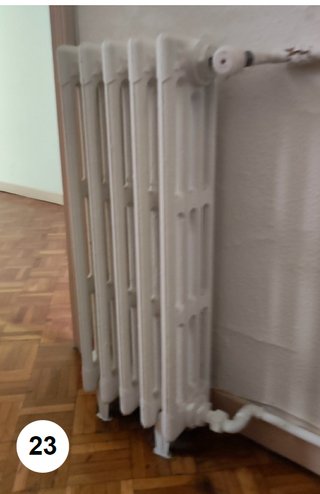 Radiador de hierro fundido blanco