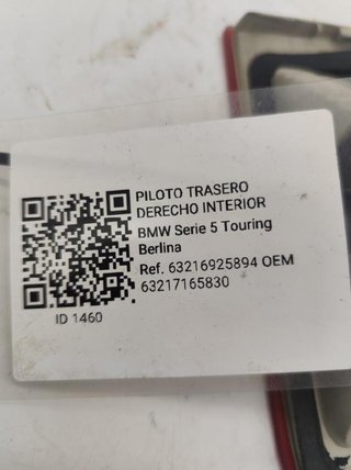 Piloto trasero derecho bmw 63217165830 serie 1460