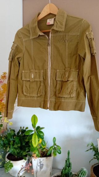 Cazadora Roxy Verde Militar Talla S