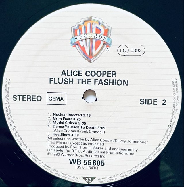 Alice Cooper - Flush The Fashion | LP Vinilo 1980