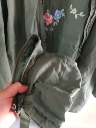 Parka verde oliva talla L