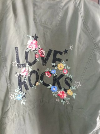 Parka verde oliva talla L