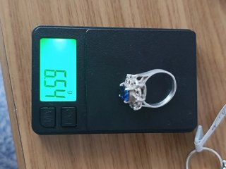 Anillo Vintage Plata de Ley Estilo "Lady Di"- 6,5g