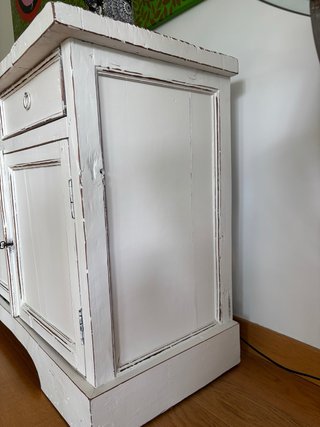 Aparador de madera maciza blanco