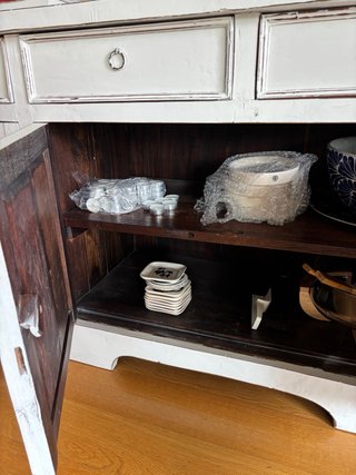 Aparador de madera maciza blanco