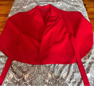 Capa de lana roja talla única