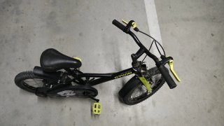 Bicicleta Infantil Decathlon 16 Negra/Amarilla