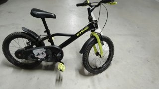 Bicicleta Infantil Decathlon 16 Negra/Amarilla