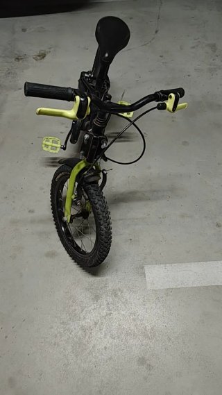 Bicicleta Infantil Decathlon 16 Negra/Amarilla