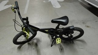 Bicicleta Infantil Decathlon 16 Negra/Amarilla