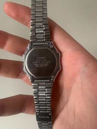 Casio A168W Plata