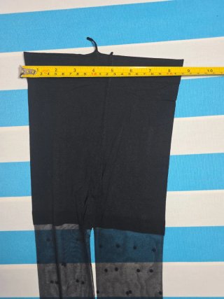 Collant neri eleganti a pois trasparenti