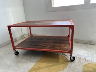 Mesa Baja Industrial Madera y Metal