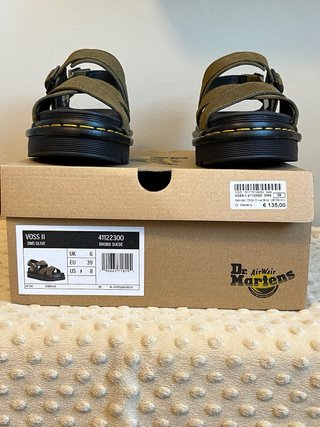 Sandali Dr. Martens Pelle Tg 39 Verde Oliva